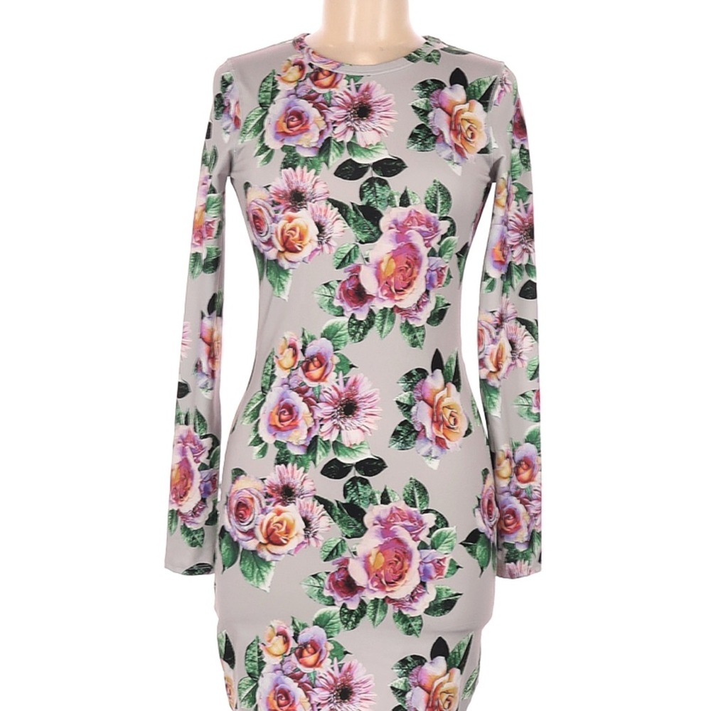 Zara Floral Long Sleeve Dress
